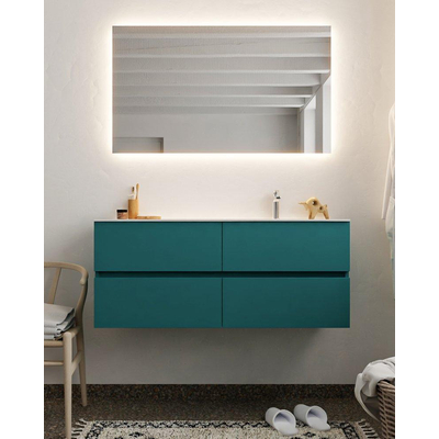 Mondiaz VICA ensemble de meuble de salle de bain - 120cm - meuble sous-vasque smag - 4 tiroirs - lavabo moon droite - 1 trou de robinet - version XL 60cm de haut