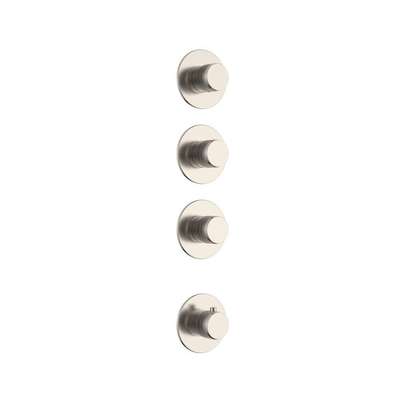 Uniforma ensemble de douche pluie encastré – thermostatique – douche de tête Ø 32 cm avec cascade – douchette avec support – inox brossé