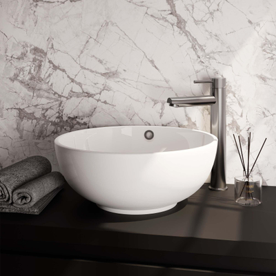 Brauer Brushed carving Mitigeur de lavabo sur plage - haut - modèle a - PVD - inox brossé