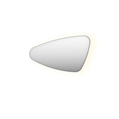 INK SP23 Miroir - 100x4x60cm - LED en bas et en haut changement de couleur - dimmable - organique - dans un cadre en acier - à gauche aluminium inox brossé