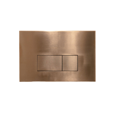 FugaFlow Metal Bedieningsplaat - bedieningspaneel voor Geberit UP320 inbouwreservoir - dualflush - rechthoekige knoppen - metaal koper OUTLETSTORE