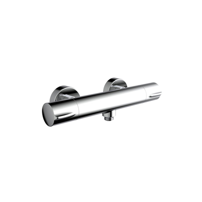 Plieger Swizz Glijstangset - 75cm - met slang - ronde handdouche - 3 standen - Voda douchekraan - thermostatisch - chroom