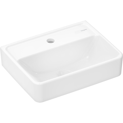 Hansgrohe Xanuia Q Wastafel/Fontein - 45x34cm - inbouw - 1 kraangat - zonder overloop - smartclean - glans wit