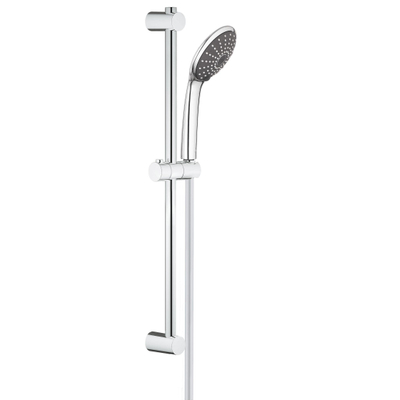 Grohe Vitalio Joy 110 Glijstangset - 60cm - ronde handdouche - 2 straalsoorten - gladde doucheslang - chroom/ - zwart