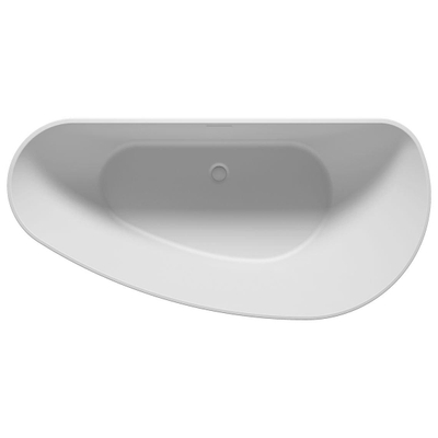 Riho Granada Vrijstaand bad - 170x80cm - Solid Surface - Links - incl. zitje - incl. hoofdkussen - Mat Wit