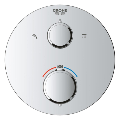Grohe QuickFix Precision SmartControl Doucheset - 2 uitgangen - Vitalio Rain Mono 310 Cube hoofddouche - Vitalio Joy Cube Stick handdouche - 1 straalsoort - doucheslang 150cm - chroom