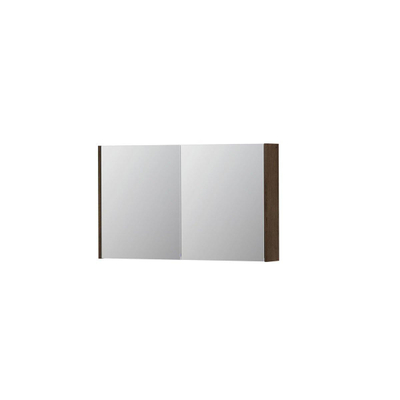 INK SPK1 armoire de toilette – 100 x 60 x 14 cm – 2 portes, portes-miroir double face – Placage Chocolate mat