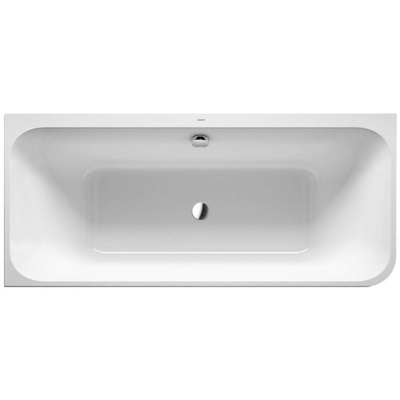 Duravit Happy D.2 Kunststof bad acryl rechthoekig - met rugsteun links - 180x80x46cm - met aangevormde mantel m - glans wit