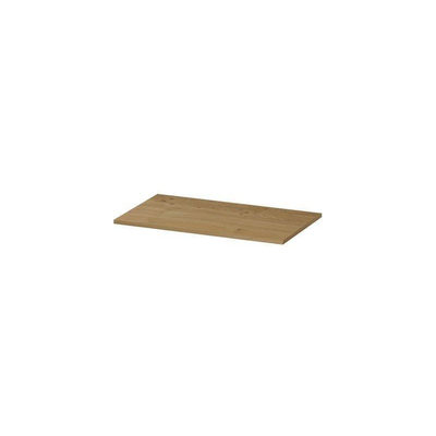 INK Topdeck Wastafelblad - 80x45x2cm - tbv onderkast - MDF - Fineer Natur