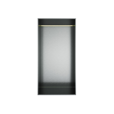 Hotbath &MORE Boîte encastrable ou niche encastrée 30x15x10cm sans cadre + LED RVS 316