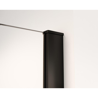 Fortifura Galeria Douche à l'italienne - 80x200cm - verre satiné - Noir mat