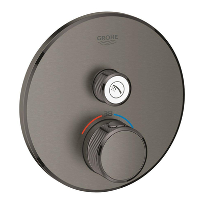 Grohe Grohtherm SmartControl Inbouw Douchekraan - thermostatisch - brushed hard graphite (antraciet)