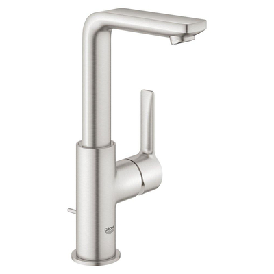 Grohe Lineare New Waterbesparende Wastafelkraan - L-Size - met waste - draaibare gegoten uitloop - Supersteel (RVS)
