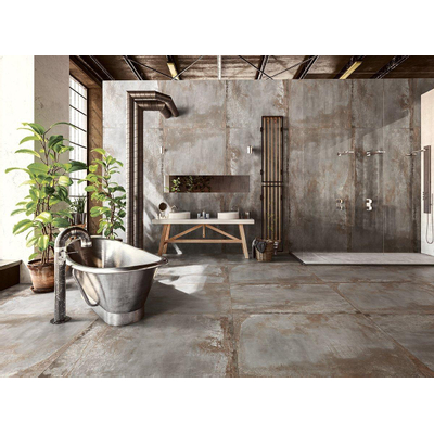 Terravito Copuro wand- en vloertegel - 30x60cm - 9mm - Rechthoek - gerectificeerd - Betonlook - Zilver/grijs mat