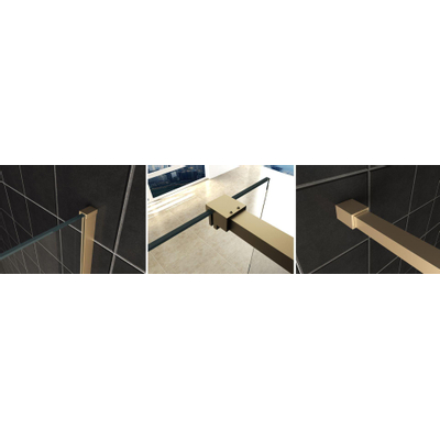 Wiesbaden Slim ensemble de profilés avec barre de stabilisation 120 cm laiton brossé