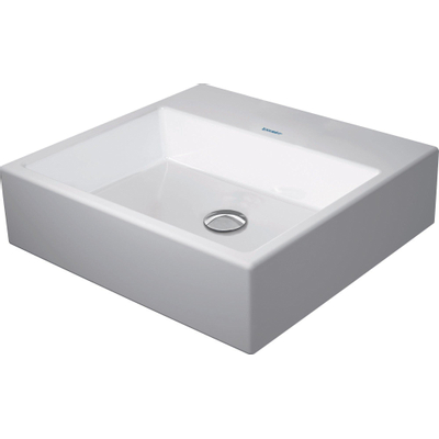 Duravit Vero Air Opbouw Wastafel - 50x47cm - zonder kraangat - zonder overloop - geslepen - rugzijde geglazuurd - wit