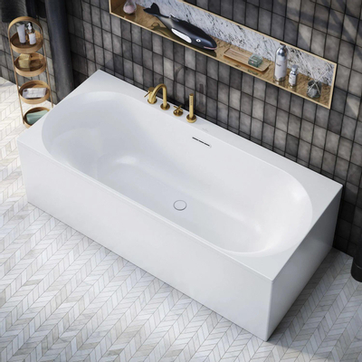 Villeroy & Boch baignoire duo Loop - 170x75cm - rectangulaire/bain intérieur ovale - Acrylique Blanc Alpin brillant