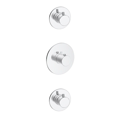 Wiesbaden Dreams Élément de finition mitigeur thermostatique de douche avec 2 robinets d'arrêt chrome