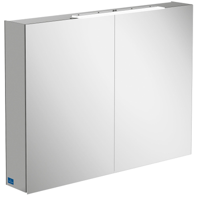 Villeroy & Boch my view one spiegelkast - 100.7x74.6cm - met 2 deuren - met led - zilver