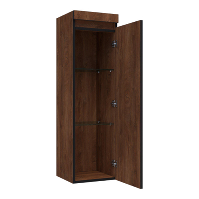 BRAUER Joy Edge badkamerkast - 120x35x35cm - 1 deur - rechtsdraaiend - greeploos - Forest Cacao