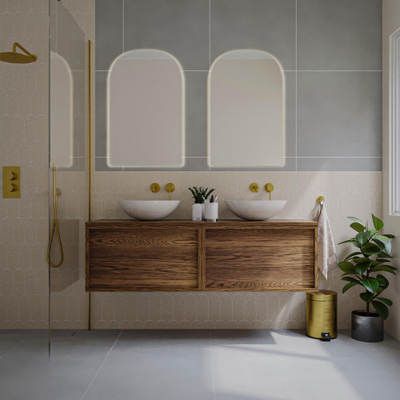 Saniclass Holz Frame Meuble de salle de bain - 140x45x40cm - plan de toilette - sans trous de robinet - 2 tiroirs - Walnut pure