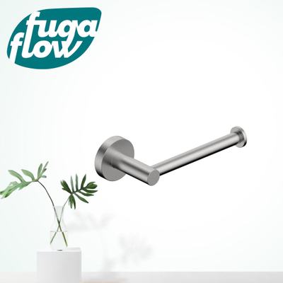 FugaFlow Eccelente Acces Toiletrolhouder - zonder klep - rond - Geborsteld RVS PVD