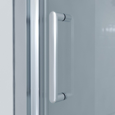 FugaFlow ID06 Quick Fit porte de douche coulissante - 90x190cm - 6mm verre de sécurité - profilé aluminium - anti calcaire - Chrome