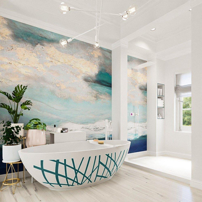 MONDIAZ HOLM DESIGN Baignoire autoportante - 180x85cm - Smag / Talc