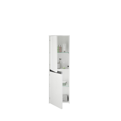 Duravit Ketho.2 Halfhoge kast 40x24x132cm 2 Rechtsdraaiende deuren Spaanplaat wit Mat