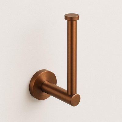 Fortifura Calvi toiletrolhouder/reserverolhouder - zonder klep - rond - PVD -licht beschadigd Geborsteld koper OUTLETSTORE