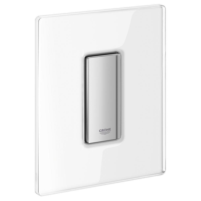 GROHE Skate cosmopolitan plaque de commande pour urinoir avec verre incluant partie fonctionnelle mécanique blanc