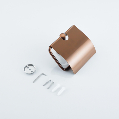 FugaFlow Eccelente Acces - porte-rouleau de papier toilette - avec couvercle - Cuivre brossé PVD (Cuivre)