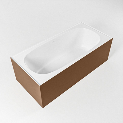 MONDIAZ FREEZE Baignoire îlot - 180x85cm - Rouille/talc