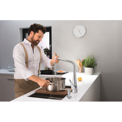 Hansgrohe A71 - zeepdispenser 1-gats 500ml onderbouw - hoogglans chroom