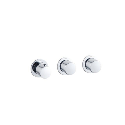Fortifura Nebbio Badcombinatie-set - thermostaatkraan - inbouwdeel - glijstang - metalen doucheslang - staaf handdouche - uitbreiding inbouwdeel - uitloop - chroom