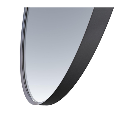 Saniclass Retro Line Miroir rond 120cm cadre Noir mat
