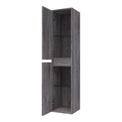 BRAUER Adore armoire de salle de bains - 160x35x35cm - avec 2 portes sans poignée ouvrant à gauche ou à droite Driftwood