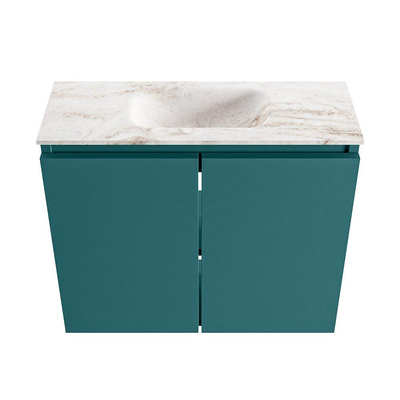MONDIAZ TURE-DLUX Meuble de toilettes 60 cm Smag. EDEN lavabo Frappe position milieu. Avec 1 trou de robinet.