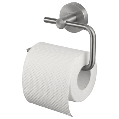 Haceka Kosmos Toiletrolhouder - zonder klep - geborsteld RVS