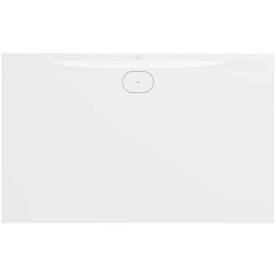 Villeroy & Boch Ecora douchebak - 160x100x3.5cm - afvoer lange zijde - white alpine (wit)