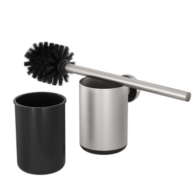 Tiger Cooper Brosse WC avec support Acier inoxydable brossé / Noir