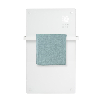 Eurom Alutherm panneau - 81,5x43,8cm - IP24 - 1200watt - wifi - mural - Vertical - métal/verre - blanc