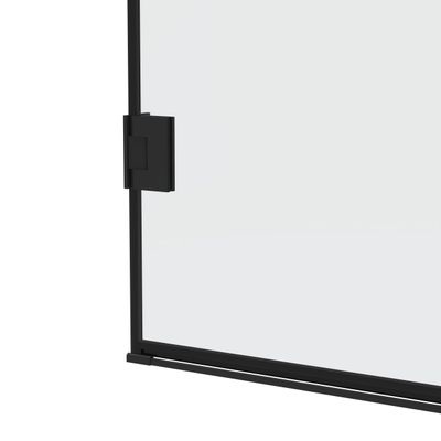 Saniclass Neptune 5000 Douchedeur - 65x200cm - profielloos veiligheidsglas - anti kalk - mat zwart