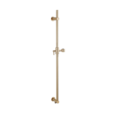 FugaFlow Eccelente Accessoire Barre de douche coulissante avec coude mural intégré - 90cm - Laiton brossé PVD (Or)