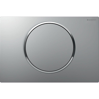 Geberit Sigma10 plaque de commande - chasse à 2 touches - bouton rond - matchr./chr. brillant/matchr.