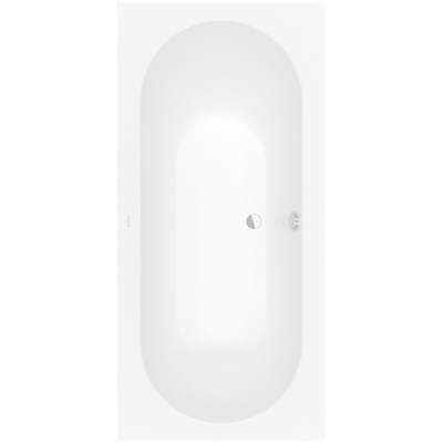 Villeroy & Boch Oberon baignoire duo en matériau de synthèse Quaryl rectangulaire 190x90x48cm - pieds inclus blanc mat
