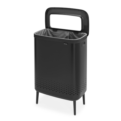 Brabantia Bo Hi Boîte à linge - 2x45 litres - noir mat