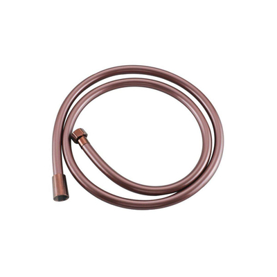 FugaFlow Eccelente Robinet de douche avec ensemble barre coulissante avec douchette ronde, flexible de douche lisse Cuivre brossé PVD (Cuivre)