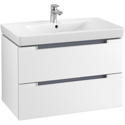 Villeroy & Boch Subway 2.0 Meuble sous lavabo 78.7x44,9x52cm avec 2 tiroirs pour lavabo 717