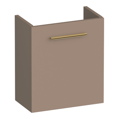 BRAUER Trust fonteinonderkast - 40x45x22cm - deur rechtsdraaiend - excl. opbouwgreep - mat mokka